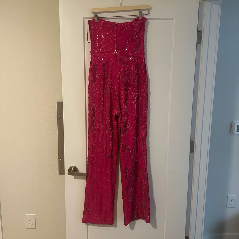 Dress the Population Andy Jumpsuit Pink Sequin